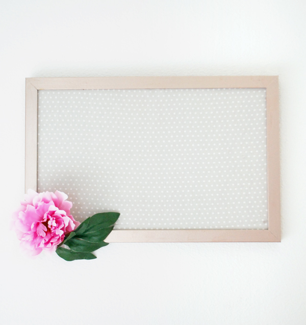 Gold framed Cork Board Tutorial- Seating Chart Display