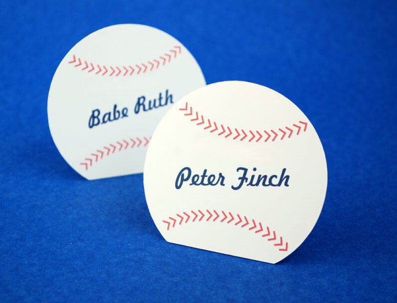 Baseball place cards