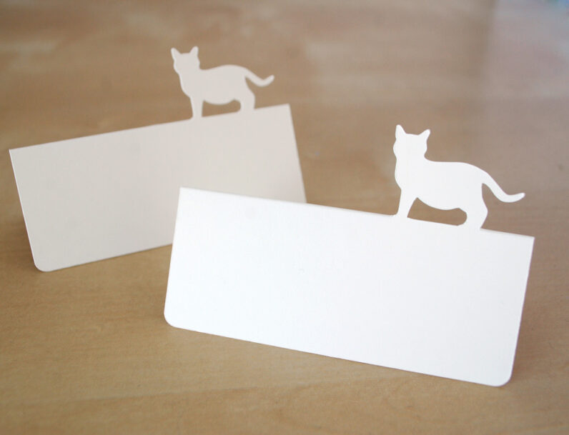 Kitty Cat Tent Style Place Cards Set of 24