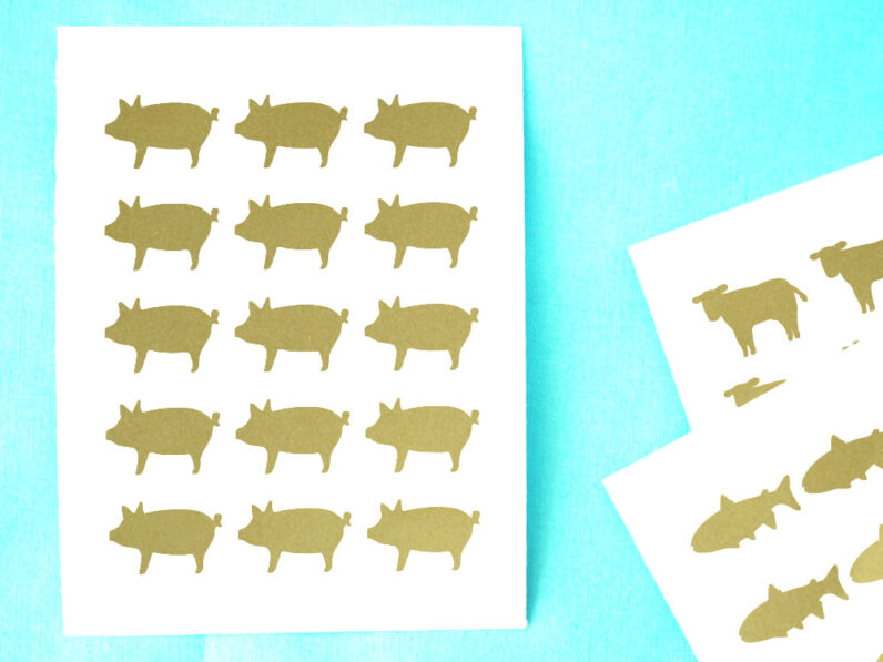 Meal Choice Stickers- 1 Sheet (15 Stickers) - GOLD