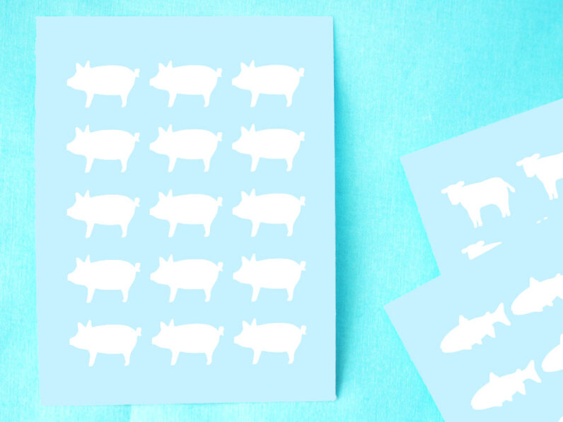 Meal Choice Stickers- 1 Sheet (15 Stickers) - WHITE