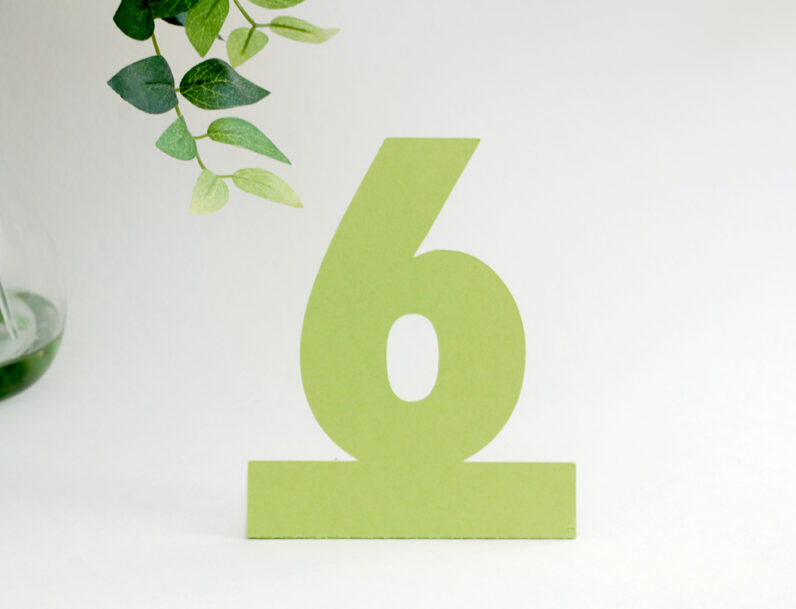 Simple Modern Self Standing Table Numbers Set of 10