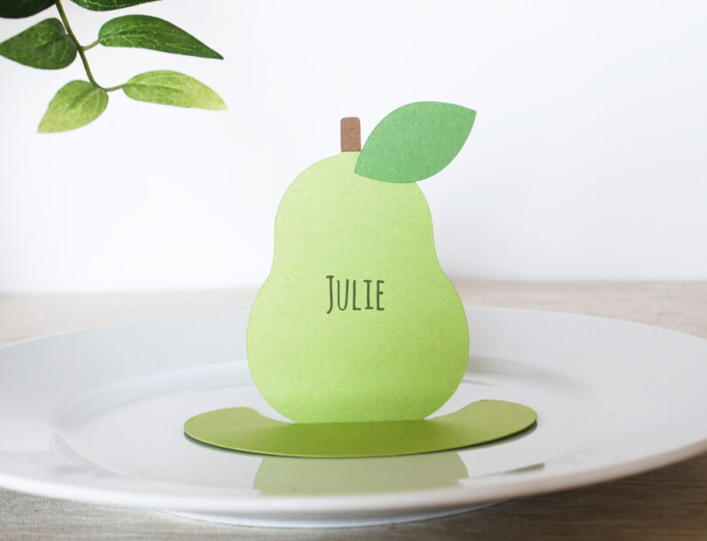 Simple Elegant Pear place cards Set of 24