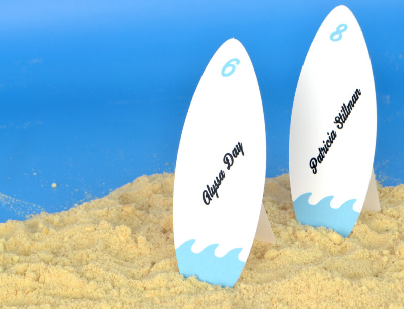 Surfing The Waves Place Cards Set of 24