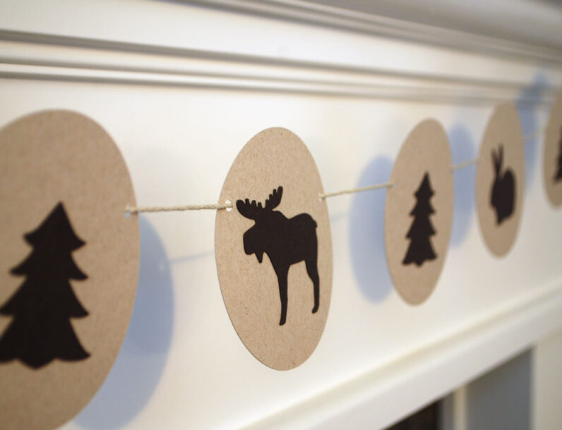 Woodlands Animals and Trees Paper Garland 5 ft.