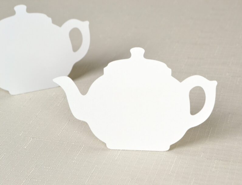 Tea Pot shaped Place cards Set of 24