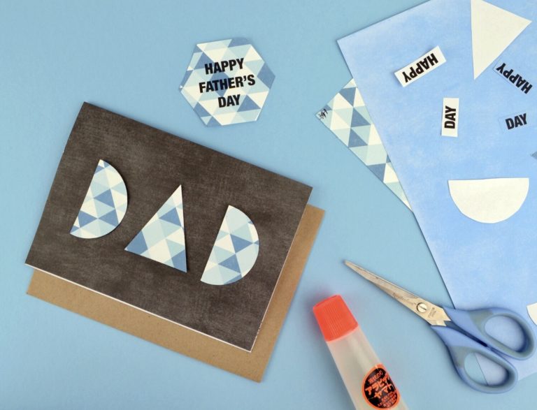 DIY Modern Geometric Father’s Day Cards