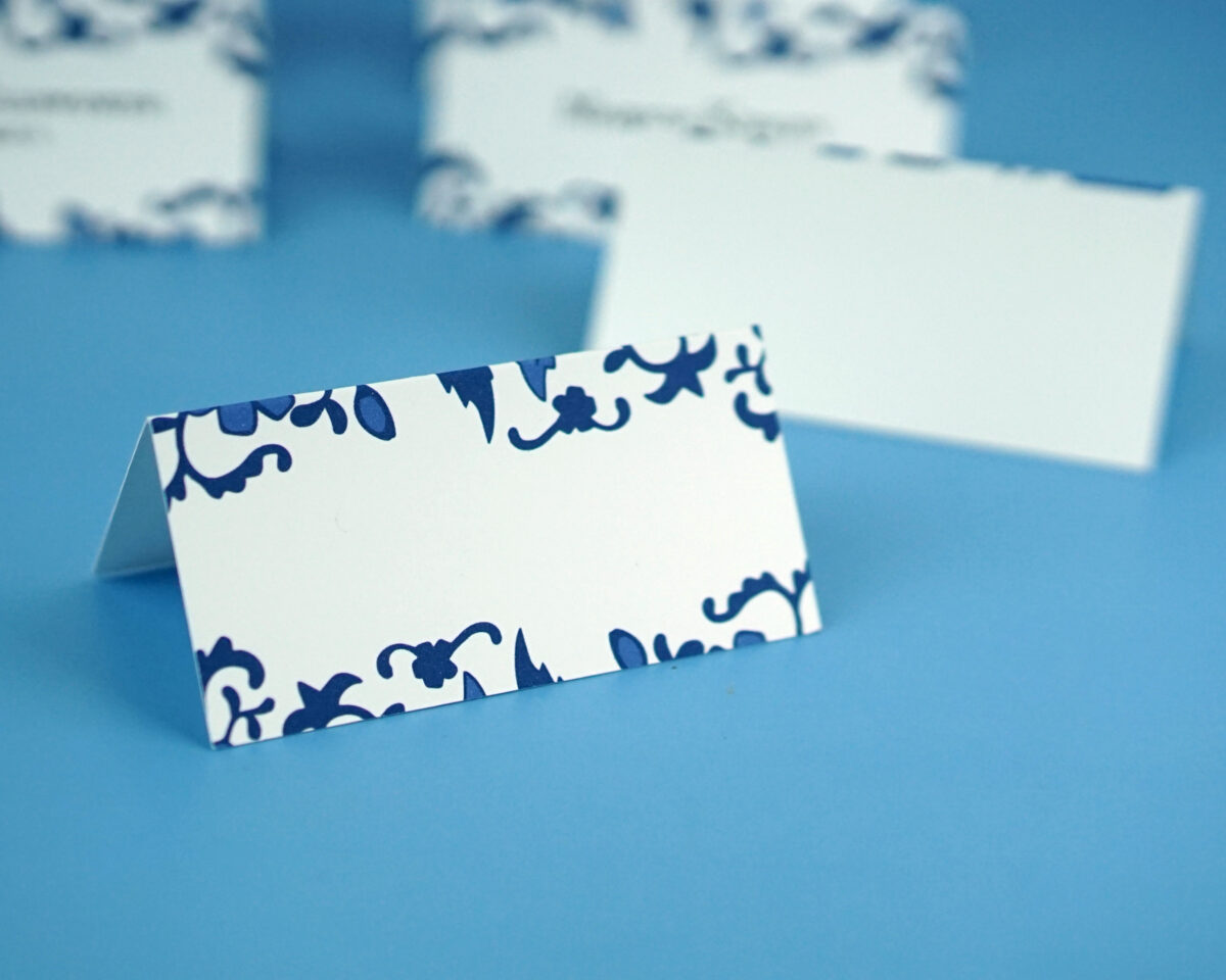 Ginger Jar Standard Folded Chinoiserie Place Cards Set of 24 | Wedding place cards - Image 2