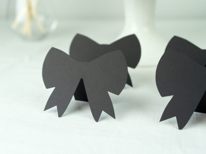 Ribbon Bow Place Cards Food Label BW801775 Tags Party Decor Set of 24