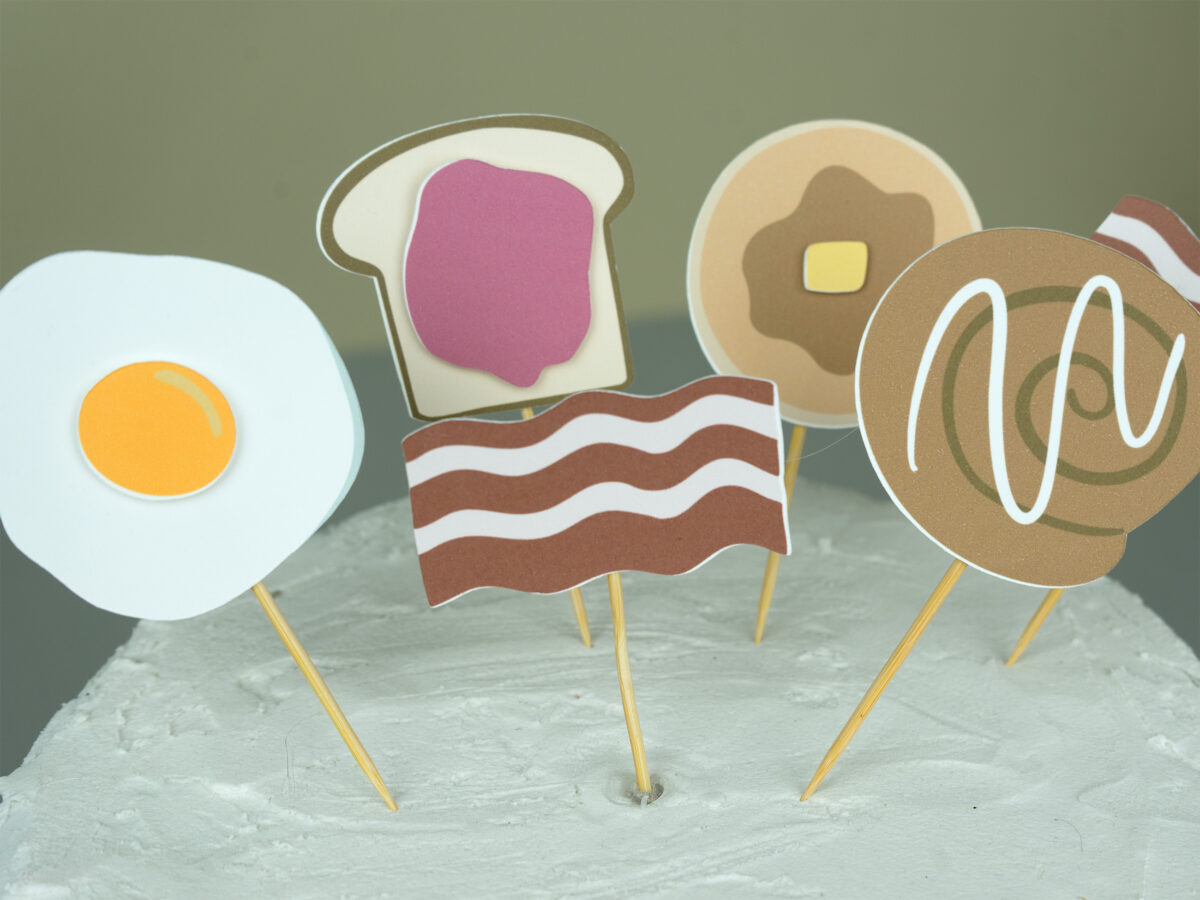 Breakfast Cupcake Topper / Appetizer Picks Set of 12 - Image 2
