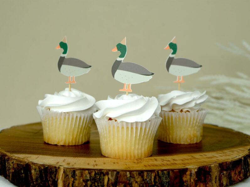 Mallard Duck Cupcake Topper/ Appetizer Picks Pick Set of 12