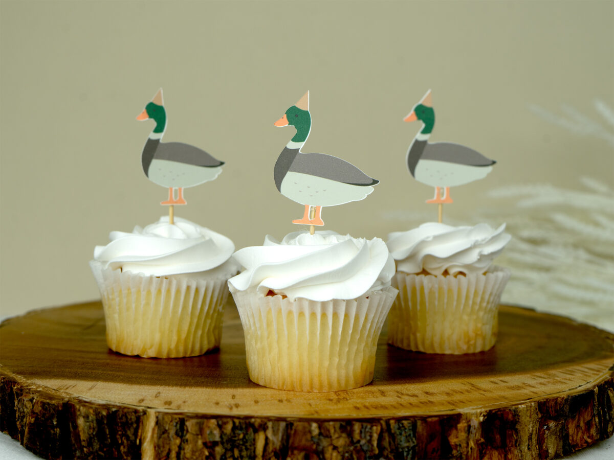Mallard Duck Cupcake Topper/ Appetizer Picks Pick Set of 12
