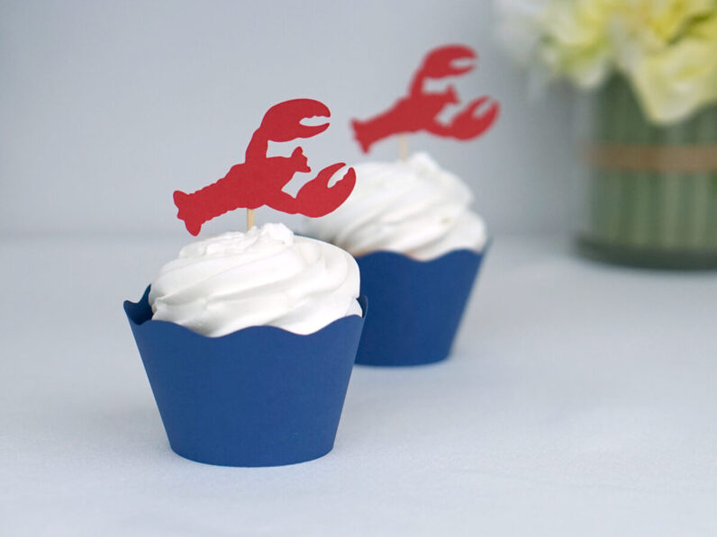 Lobster Cupcake Topper/ Appetizer Picks Set of 12
