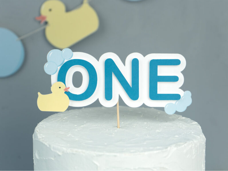 One Lucky Duck Rubber Ducky Cake topper - Choose from Ages - BW12118
