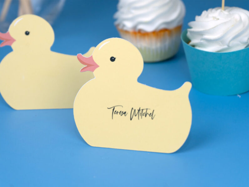 Rubber Ducky Place cards Food Label Tags Party Decor Set of 24 BW12118