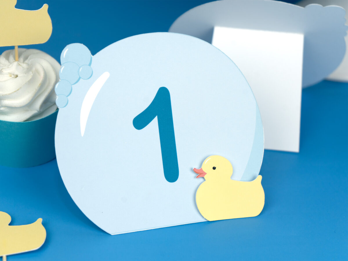 Rubber Ducky One Lucky Duck Table Numbers / Table Signs BW12118