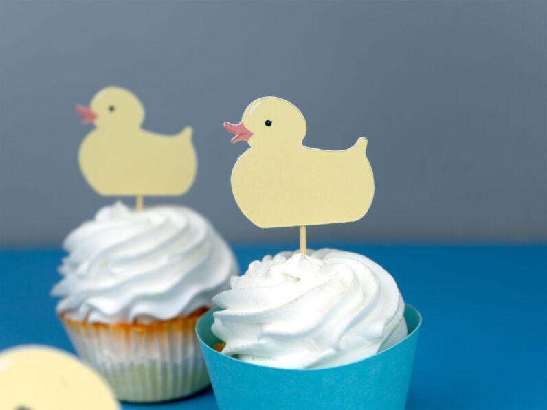 Rubber Ducky Party Cupcake Topper / Appetizer Picks Set of 12 | BW12118v