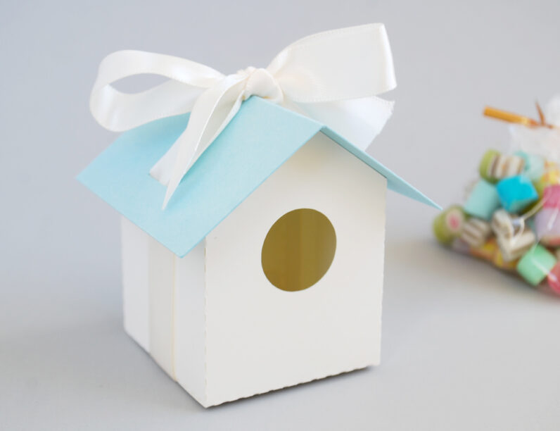 Mini Birdhouse Favor Boxes | Garden Party, Baby Shower, Birthday, Spring Wedding Favors 12 Pack