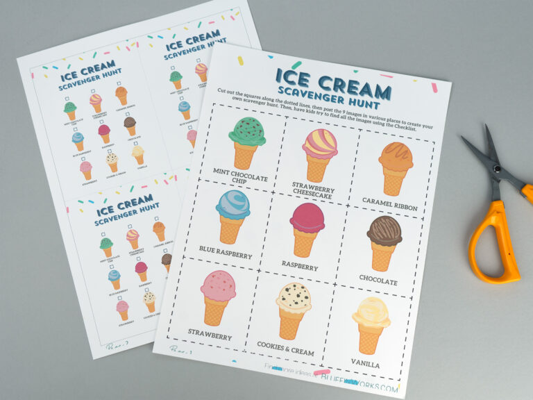 Ice Cream Party Scavenger Hunt (Free Printable)