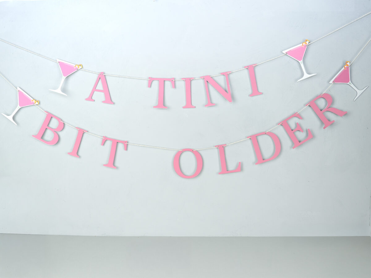 A Tini Bit Older Martini Themed Party Garland - Image 2
