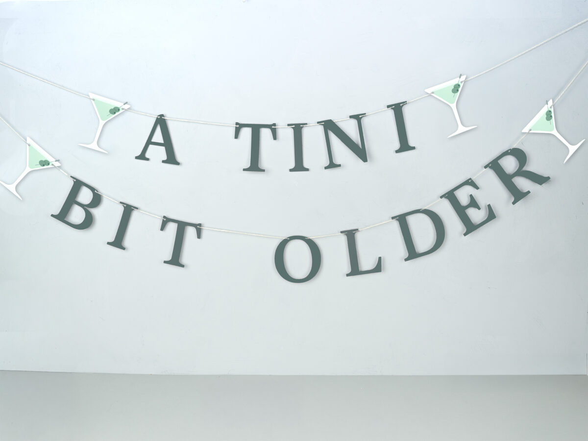 A Tini Bit Older Martini Themed Party Garland