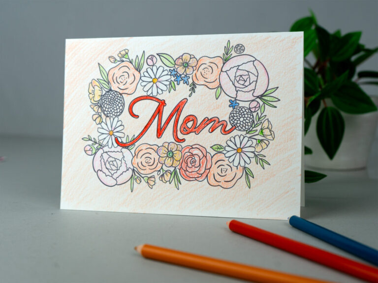 Printable Mother’s Day Coloring Card